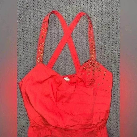 Marilyn Monroe brand XS red sequined crisscrossed dress Midi - Picture 5 of 11